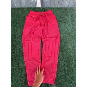VTG Rooster Tails Motocross Pants Mens 30x29" Red Padded Nylon Talon Zip USA 70s